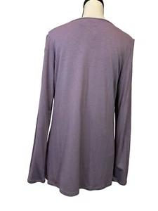 J Jill Top Womens Small Dusty Violet Long Sleeve Pop Over NEW - Picture 1 of 8