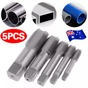 5x G1/8 1/4 3/8 1/2 3/4 HSS Taper Pipe Thread Tap Set BSP Screw Cutting Kit AU - Picture 1 of 10