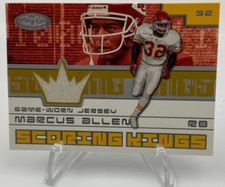 2001 MARCUS ALLEN Scoring Kings JERSEY CARD Game Worn K.C. CHIEFS RAIDERS HOF