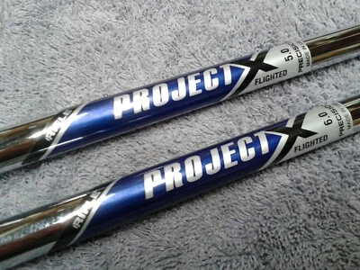 Project x Flighted Taper 355 Stahl Eisenwelle 5,0 + 6,0 Flex und optionale Länge
