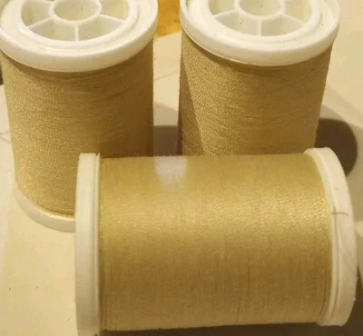 Coats & Clark XP Polyester Sewing Thread 4 spools 250- yd ea PONGEE BROWN  - Image 1 of 2