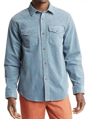 Chaqueta Camisa Brooks Brothers Para Hombre Pana Abotonada L/S Azul Claro XL NUEVA SIN ETIQUETAS Foto 1 de 3