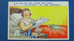 Vintage Humoresque Comic Postcard 1938 Horse Racing Post Study Form Theme - Picture 1 of 2