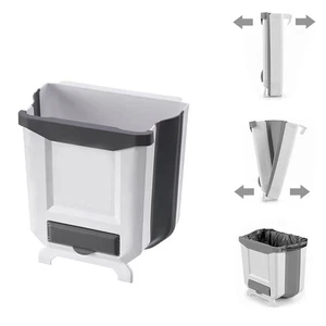 2 Pack Kitchen Trash Can, Foldable Waste Bin for Kitchen, Collapsible Hang Sm... - Picture 1 of 1