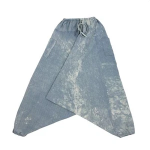 Pluderhose Pumphose Haremshose Aladinhose Streifen blau weiß Baumwolljersey - Picture 1 of 6