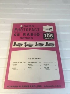 SAMS Photofact Vintage Schematics Service Data Manual CB-106 CB Series 1978 - Picture 1 of 6