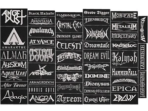 Power Metal full EMBROIDERY flat 10pcs/Lot Random Mix Sew-On Patches - Picture 1 of 2