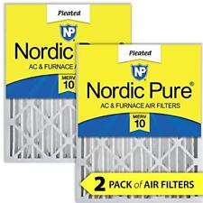Nordic Pure 20x25x4 MERV 10 Pleated AC Furnace Air Filters 2 Pack