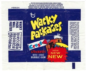 Wacky Packages 1974 décima serie envoltura de paquete de cera con póster de pared anuncio 0-477-85-01-4 - Imagen 1 de 1
