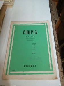 Ballads For Piano Chopin RICORDI 1970 - Picture 1 of 2