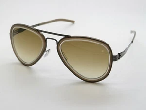 IC BERLIN Rinaldo P. Gunmetal/Brown Gradient Aviator 52mm Sunglasses - Picture 1 of 6