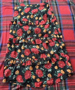 Geliebter gefütterter Damenrock Dorothy Perkins Blumenmuster Größe 14 Tall - Bild 1 von 12