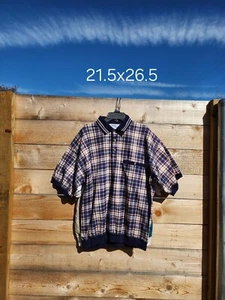 Wentworth Banded Plaid Grandpa Polo Pocket shirt - Picture 1 of 3
