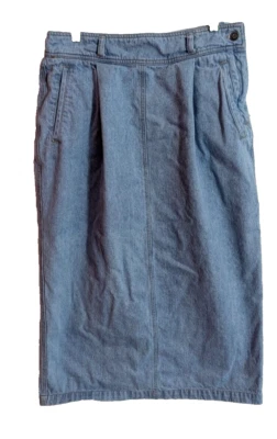 Vtg 90s WHITE STAG Light Wash Denim Midi Skirt Sz 16 High Waist R1 Boho Grunge - Image 1 of 4