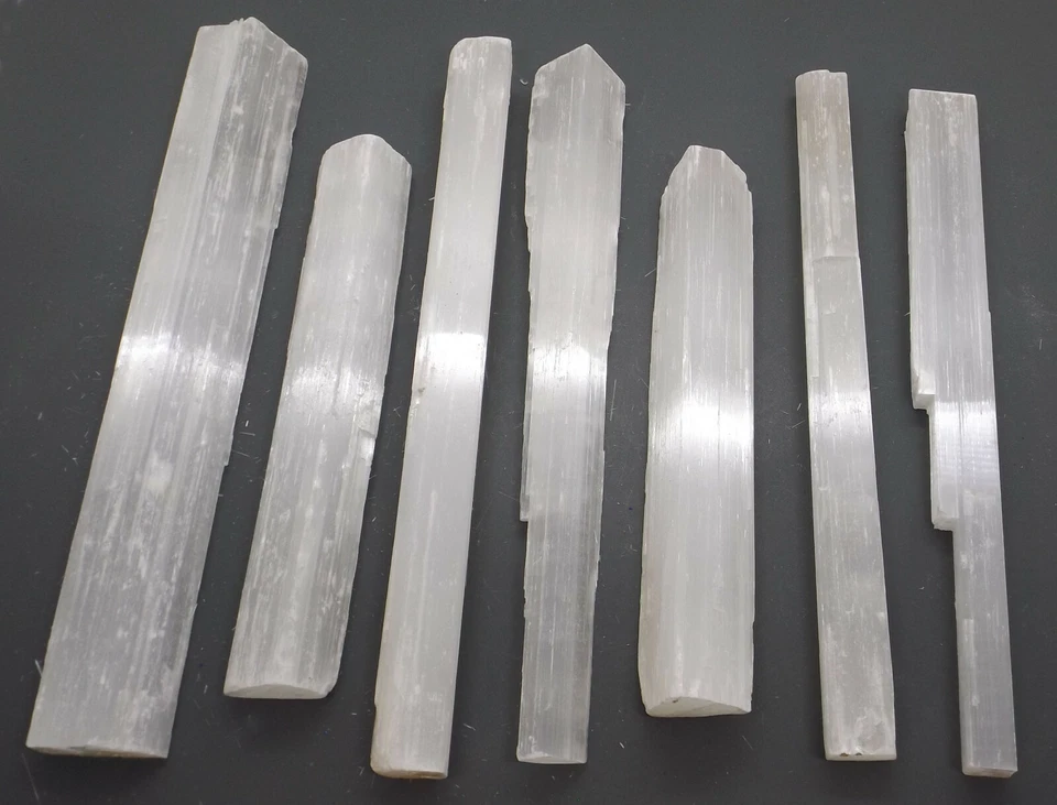 1 KG SELENIT "MARIENGLAS"-Stäbe XL -15-21 cm Länge----ROHSTEINE-MINERALIEN- - Bild 1 von 1