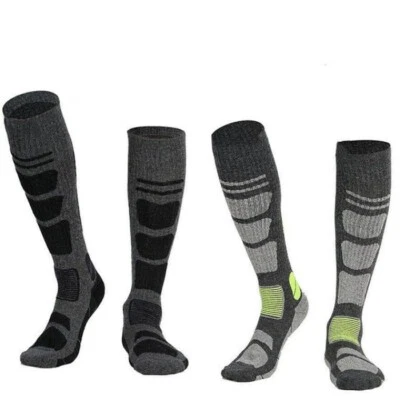 Mens Merino Wool Knee HighThermal Warm Thick Heavy Duty Ski Boots Sport Socks - Image 1 of 4