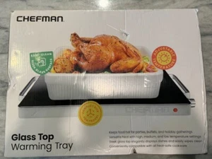 Chefman Compact Glasstop Warming Tray 15"x12" Adjustable Temperature Control Bu - Picture 1 of 2