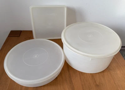 3 x Tupper Kuchenbehälter, eckige Dose, großer Behälter - Bild 1 von 4