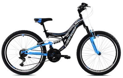 breluxx® 24 Zoll Mountainbike Capriolo CTX240  FS, Shimano 18G - schwarz blau - Bild 1 von 4