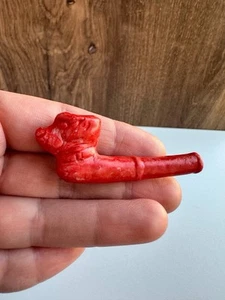 CRACKER JACK DOG HEAD BISQUE BUBBLE PIPE JAPAN VINTAGE PRIZE - Picture 1 of 4