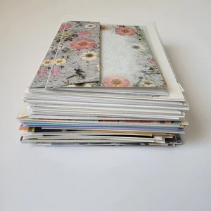 Lote de 69 tarjetas de felicitación grandes con temas de flores y naturaleza ocasiones diversas todas sin usar - Imagen 1 de 6