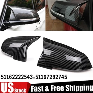 Carbon Fiber Wing Mirror Covers Caps For BMW 3/4 Series F20 F21 F22 F30 F32 F36 - Picture 1 of 11