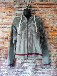 Peace Love World Woman’s Cowl Neck Hoodie Size M Camouflage Pullover I AM PEACE - Picture 1 of 12