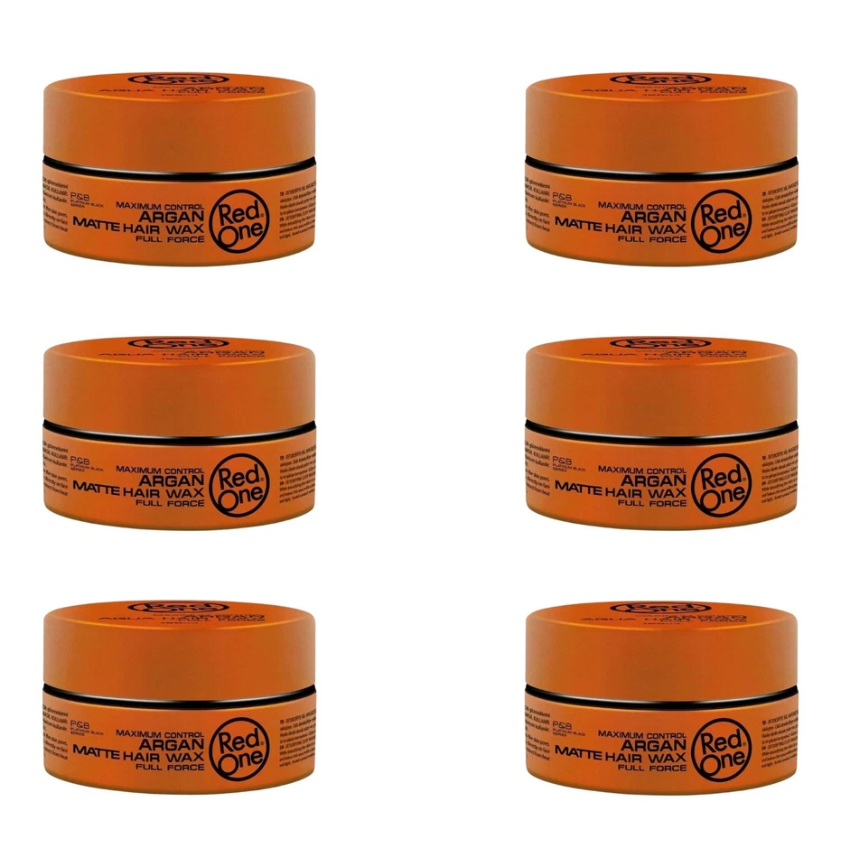 RedOne Argan Matt Hair Wax Full Force 150ml – 6er Pack – Starker Halt Haarwachs - Bild 1 von 1
