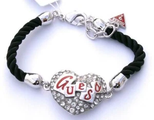 GUESS PULSERA SILVER PAVE HEART SWAROVSKI UBB71218 - Imagen 1 de 4