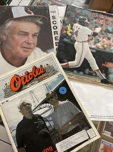 3 Baltimore Orioles Programs Earl Weaver, Lee May, Edward Bennett Williams 1980s - Picture 1 of 4
