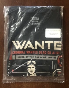 Star Wars HAN SOLO T Shirt Large Wanted Cantina NEW Smuggler’s Bounty Funko - Picture 1 of 3
