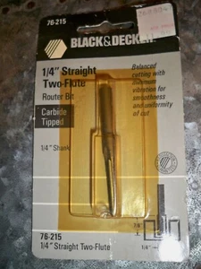 Router recto de dos llamas punta de carburo Black & Decker 76-215 1/4" NUEVO - Imagen 1 de 2