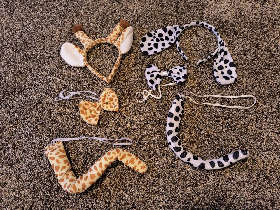 Juego de orejas y cola de jirafa y dálmata niños Foto 1 de 1