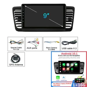 9'' For Android 10.1 1+16GB Radio GPS Navigation For Subaru Legacy Outback 03-09 - Picture 1 of 12
