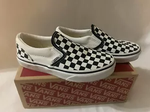 Vans Unisex Child Slip-on Checkerboard Size 2 - Picture 1 of 6