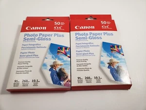 Canon Photo Paper Plus Semi-Gloss 50 Sheets 4x 6 New & Open Box 43 Sheets - Picture 1 of 1
