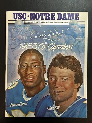 Oct. 22nd 1983 USC Vs. Notre Dame Game Program NCAA Trojans & Fightin Irish VTG! - Image 1 of 3