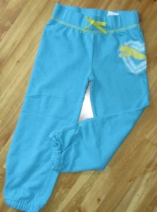 Puma Little Girls L Blue Pull On Jogger SweatPants Great Preowned Cute! - Picture 1 of 4