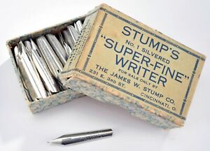 Box Vintage Stump's Super-Fine Writer No.1 Dip Pen Points, Nibs, Calligraphy #6