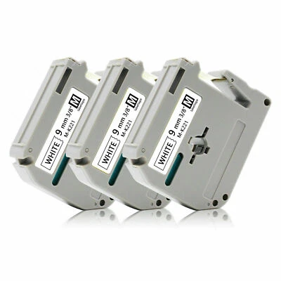 3PK MK-221 MK221 9mm Label Tape Compatible For Brother P-Touch 90 85 75 70 65 55 - Image 1 of 4