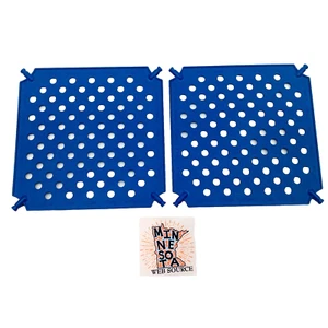 2 Knex große blaue quadratische Platten 5,5" breit - K'nex Standard Ersatzteile - Bild 1 von 3