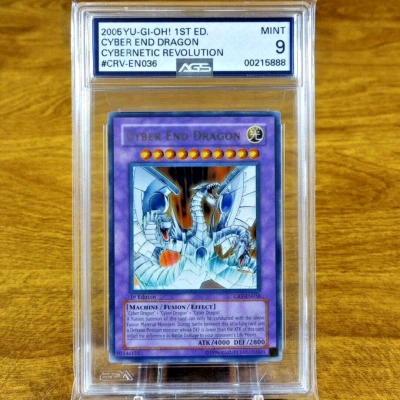 Yu-Gi-Oh Cybernetic Revolution 1st Edition Cyber End Dragon CRV-EN036 AGS Mint 9 - Image 1 of 3