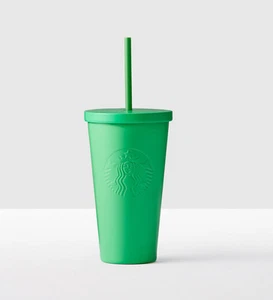 Starbucks Kelly Green Embossed Stainless Steel Cold Cup 16fl oz 2017 NEW! Fast - Picture 1 of 1