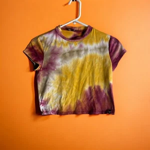 True Religion Cropped Top Tie Dyed Girls Jr T-shirt Size S - Picture 1 of 3