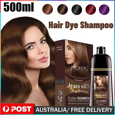 500ml Hair Dye Shampoo Natural Herbal Permanent Instant Dye Hair Color Shampoo - image 1 of 4