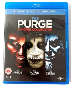 The Purge Blu-ray 3 Movie Collection Anarchy Election Years Region B - Picture 1 of 3