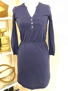 Pre-Owned Women’s Lilly Pulitzer Beckett Jersey Shirtdress in True Navy Sz. XS - Picture 1 of 8