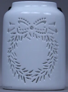 Feliz Brite Navidad 7 en Blanco Corona de Cerámica Linterna Portaluminarias - Imagen 1 de 1