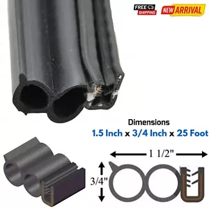 Double Bulb Seal RV Slide Out Weather Stripping for Travel Trailer Cargo Door - Picture 1 of 4