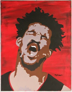 Mollinea "BigFace" Jimmy Butler Miami Heat Original Acrylic on Canvas Painting - Picture 1 of 9
